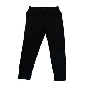 Eileen Fisher Petite Slim Ankle Pants Black PM Pull On Stretch Jersey